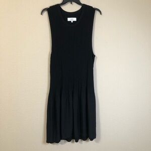 Textile Dress Black Knit Sleeveless Stretch Classic Trendy Plus Size LBD